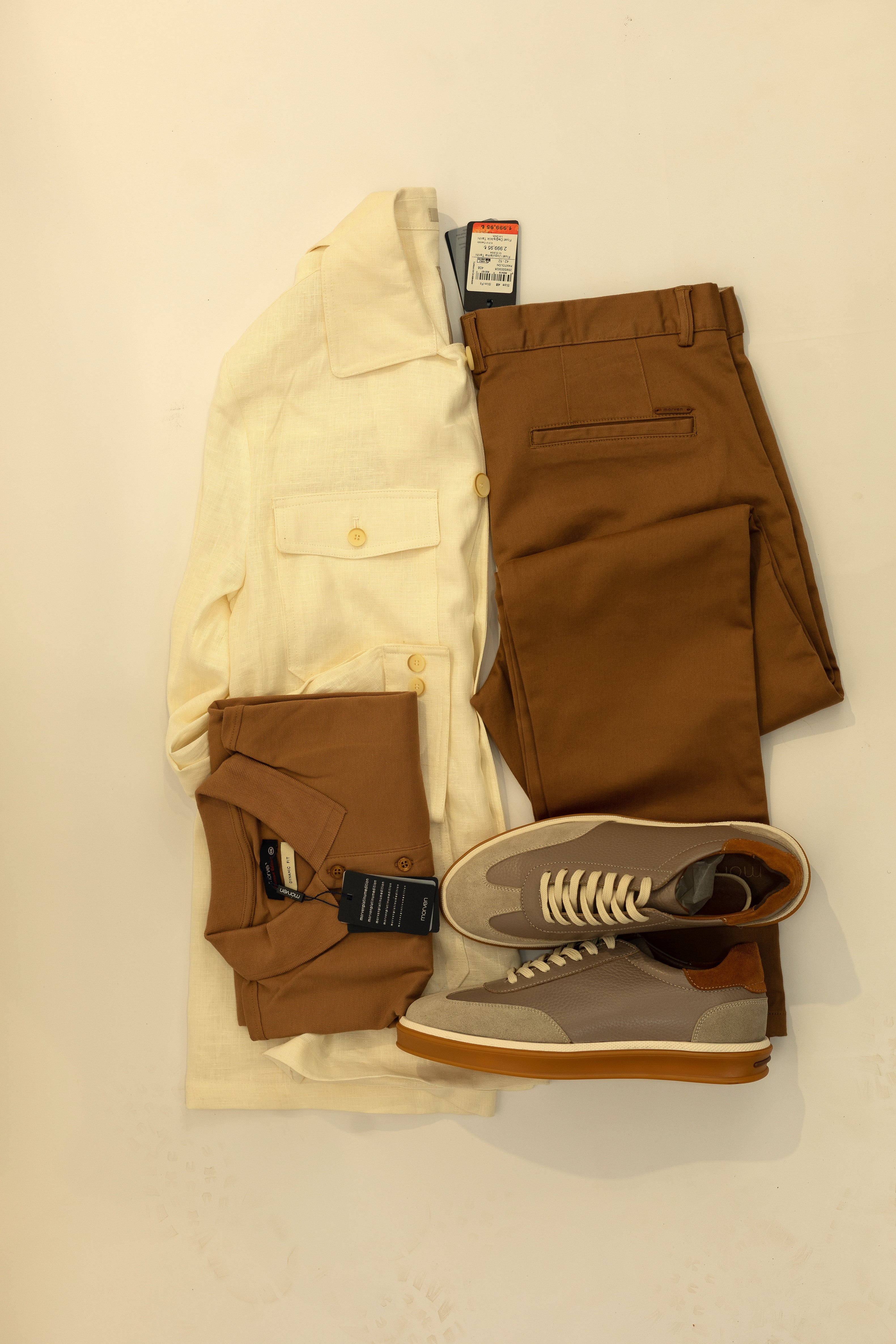 Combo 1- Jacket, khaki pants, sneakers, polo shirts