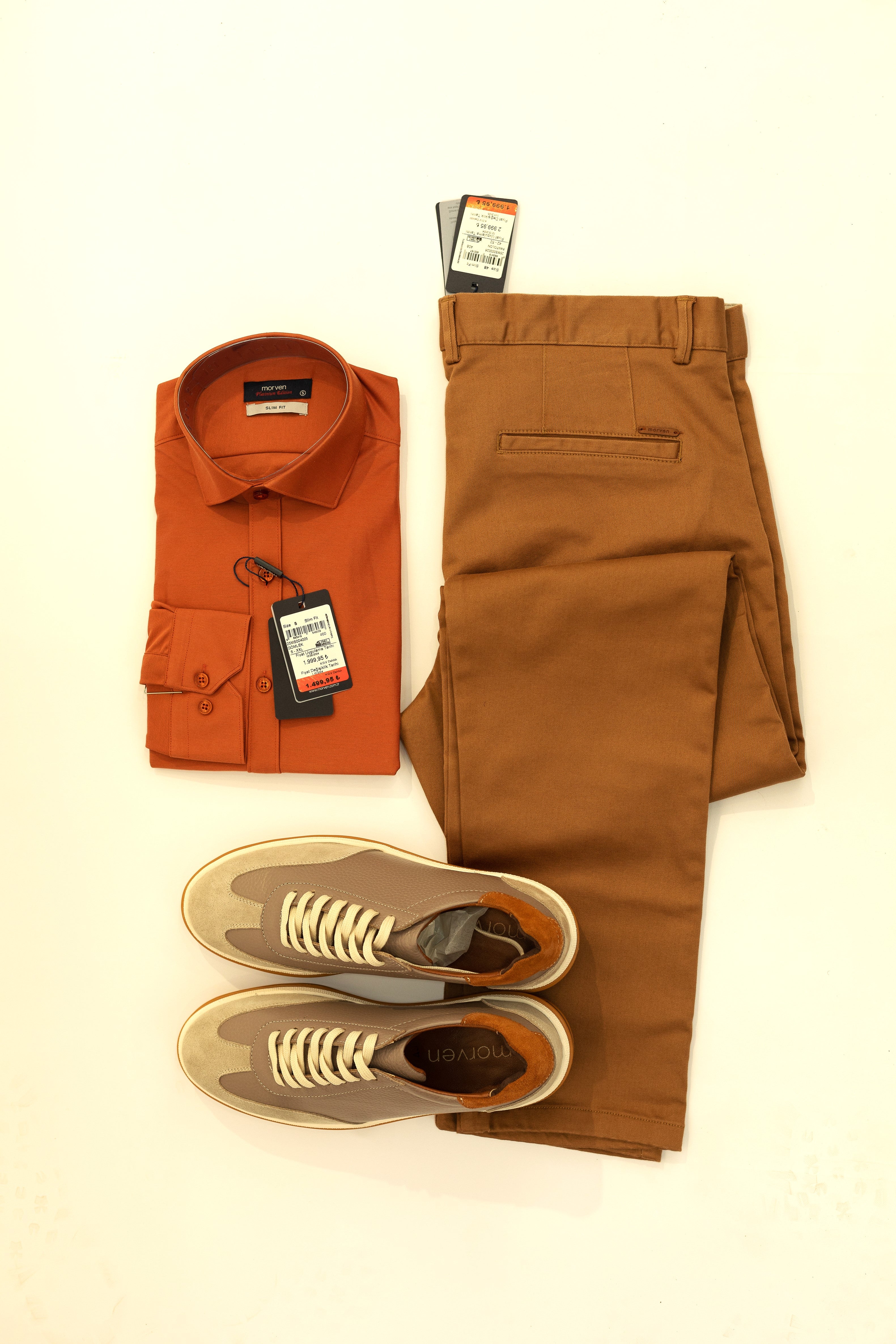 Combo 3 - shirt, Khaki pants, sneakers
