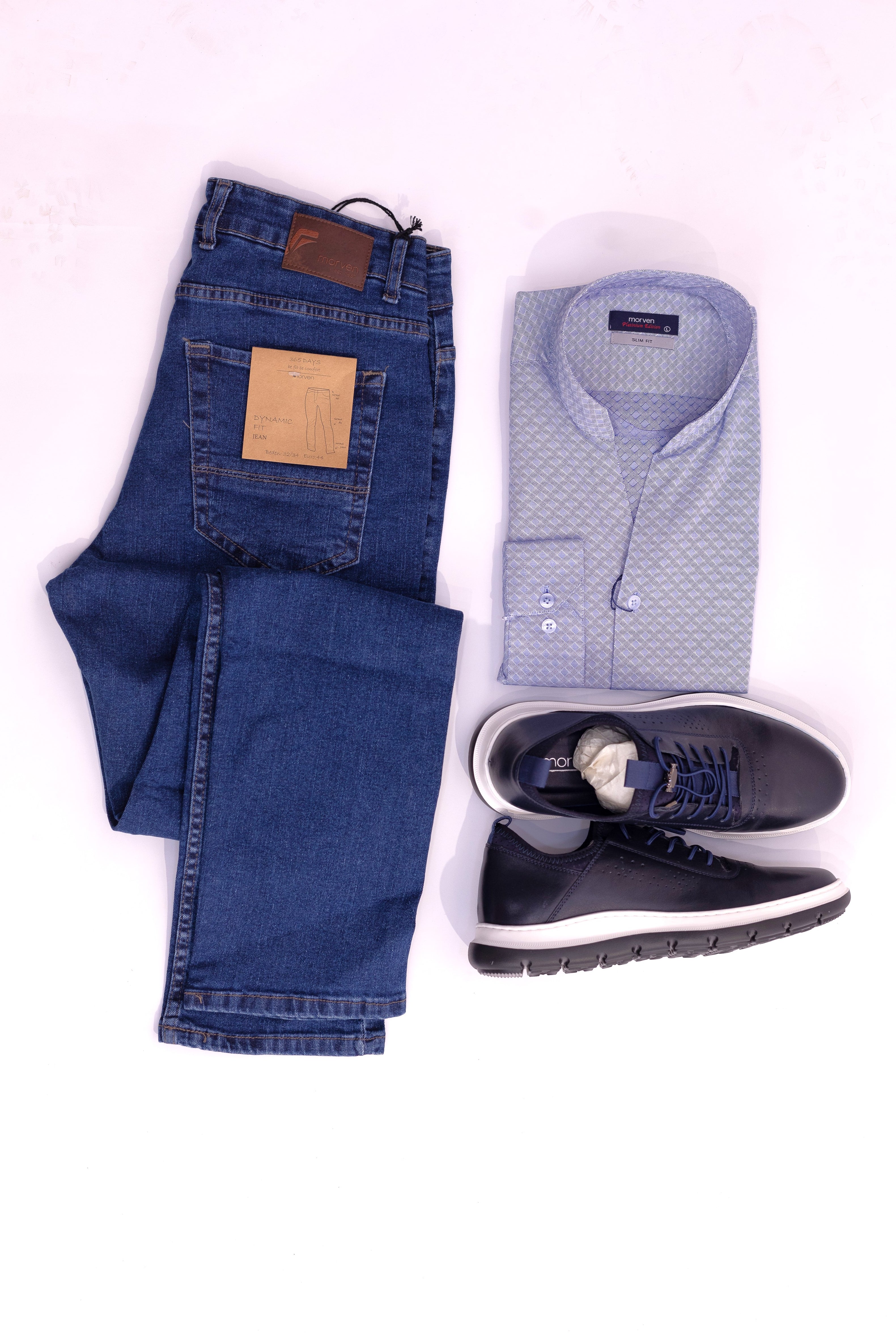Combo 5 - shoes, shirt, jeans